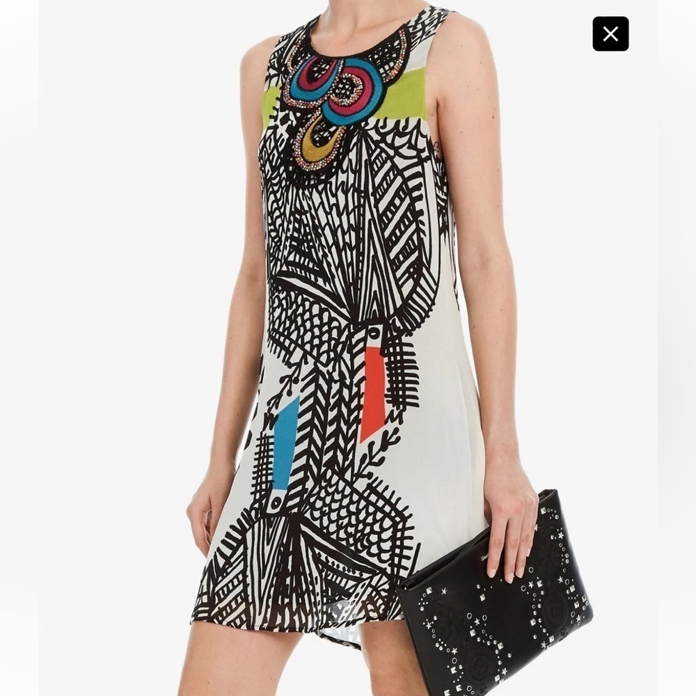 Desigual NATALIA dress by Christian Lacroix Embroidered Sheet Euro Size 38/6